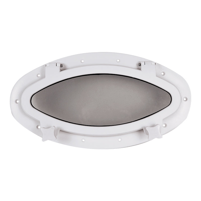SEAFLO Oval Shape Portholes with 323mm Window (Black/White)