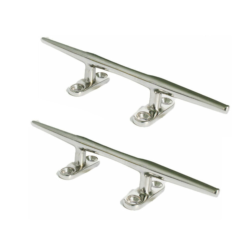 4" 6" 8" 316 Stainless Steel Marine Slimline Bar Rope Cleat for Deck, Boat, or Yacht