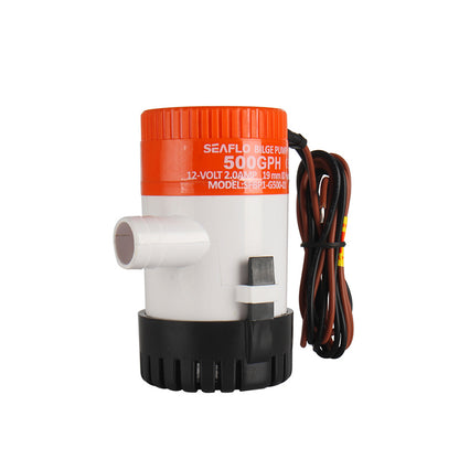 Seaflo Bilge Pump 500 GPH 12 Volt SFBP1-G500-01 Set Hose&Connector