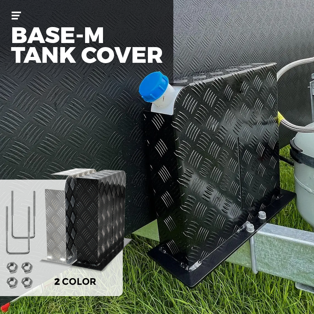 Base Mount Aluminium Diesel Heater Fuel Tank Cover Black/Silver Left/Right