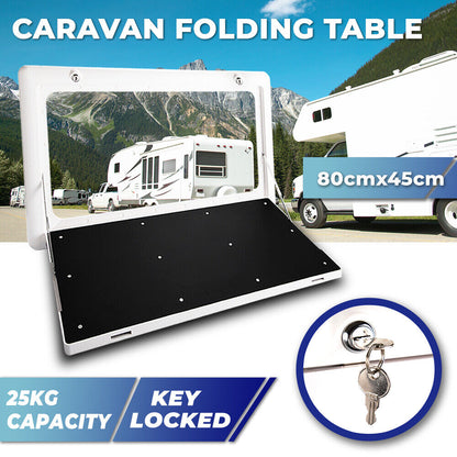 Caravan Camping Folding Outdoor Table 800 x 450mm White